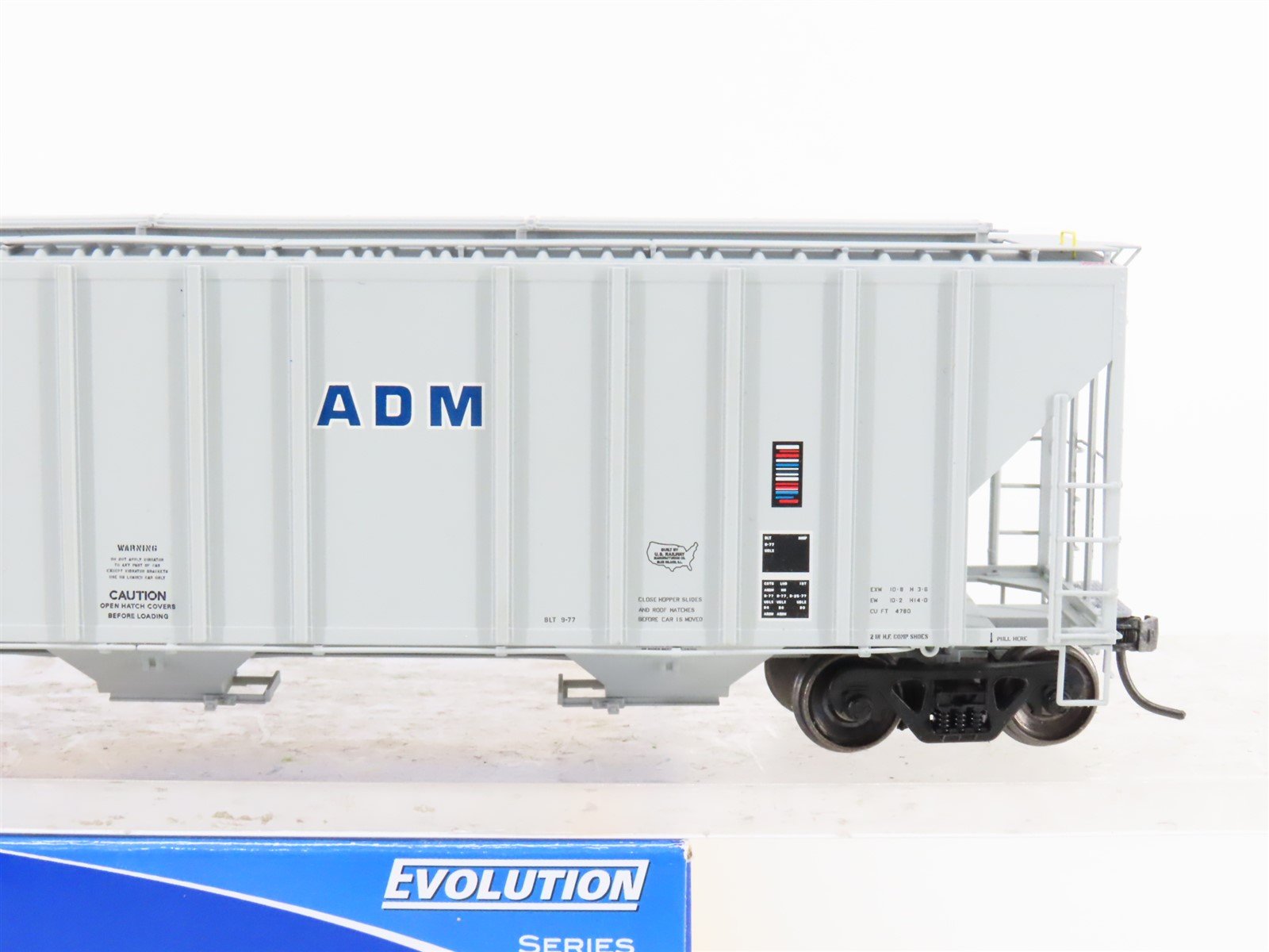 HO Scale ExactRail Evolution EE-1719-3 UELX ADM Milling Co. 3-Bay Hopper #10014
