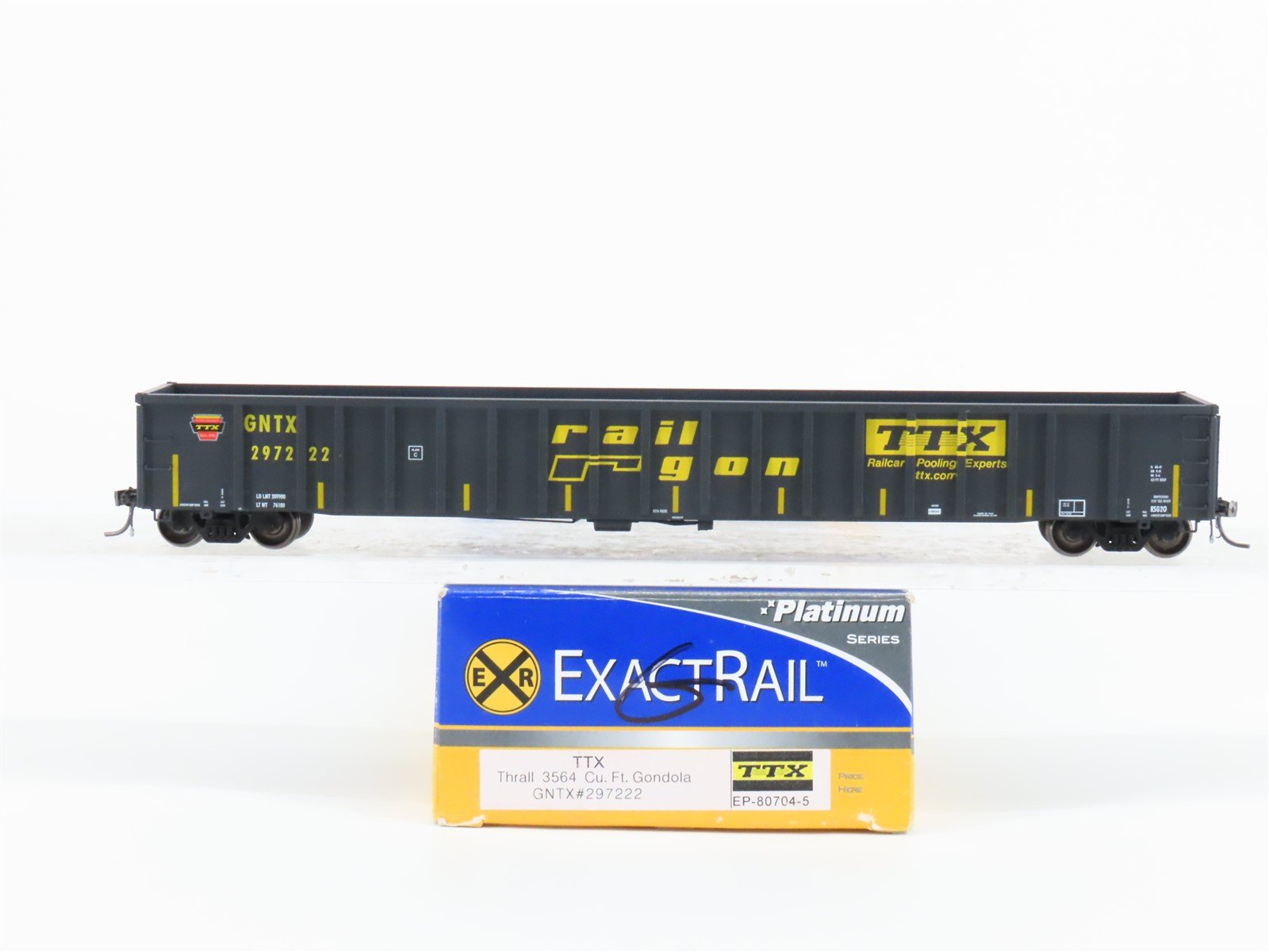 HO Scale ExactRail Platinum EP-80704-5 GNTX TTX Railgon Thrall Gondola #297222