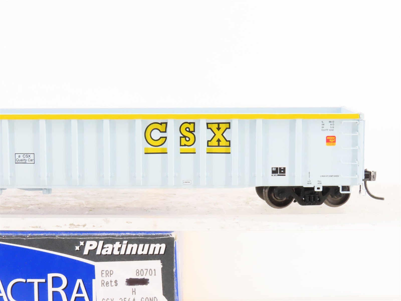 HO Scale ExactRail Platinum EP-80701-7 CSXT CSX Thrall Gondola #491037