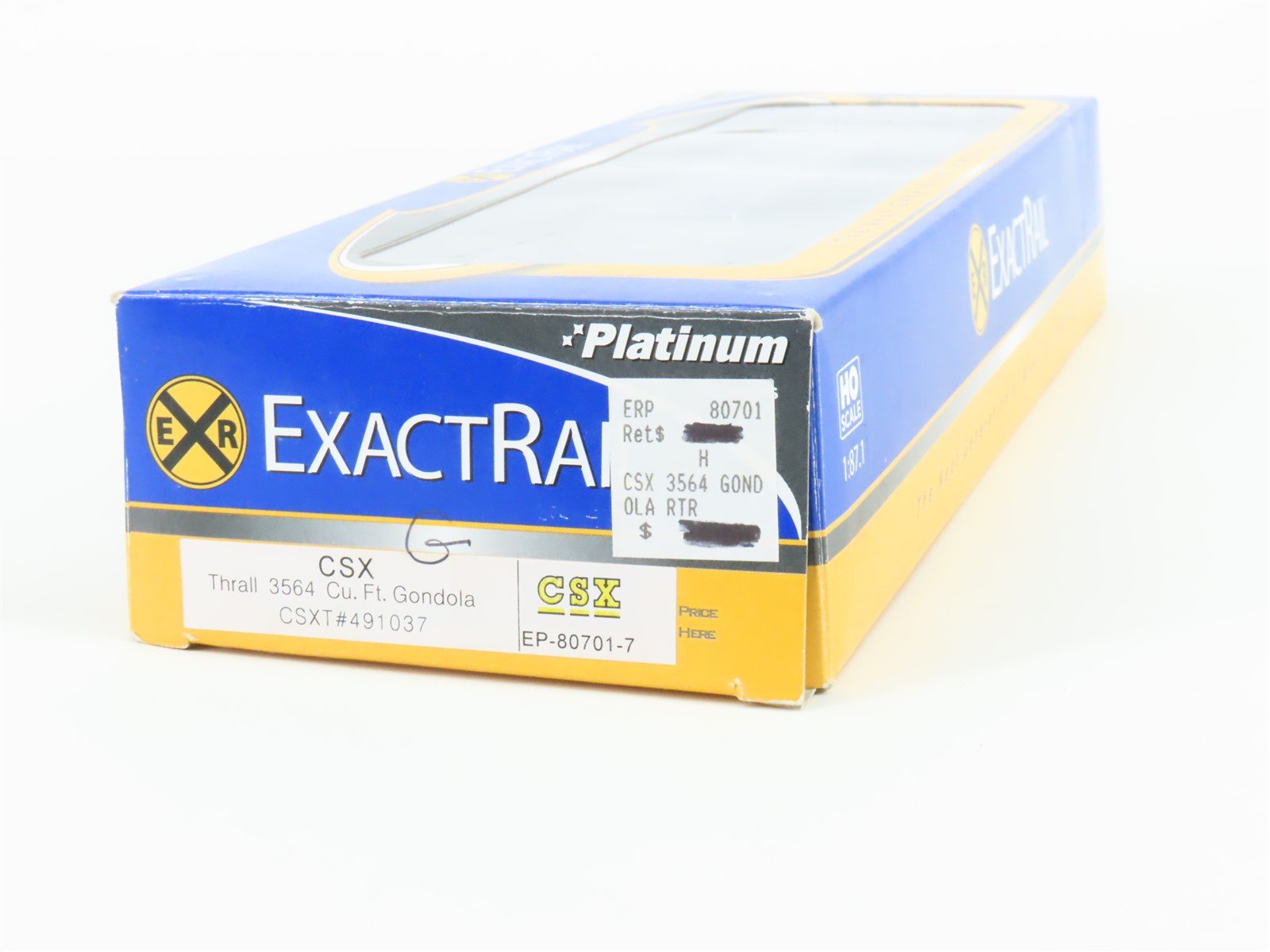 HO Scale ExactRail Platinum EP-80701-7 CSXT CSX Thrall Gondola #491037