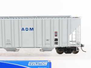 HO Scale ExactRail Evolution EE-1719-6 UELX ADM Milling Co. 3-Bay Hopper #10024