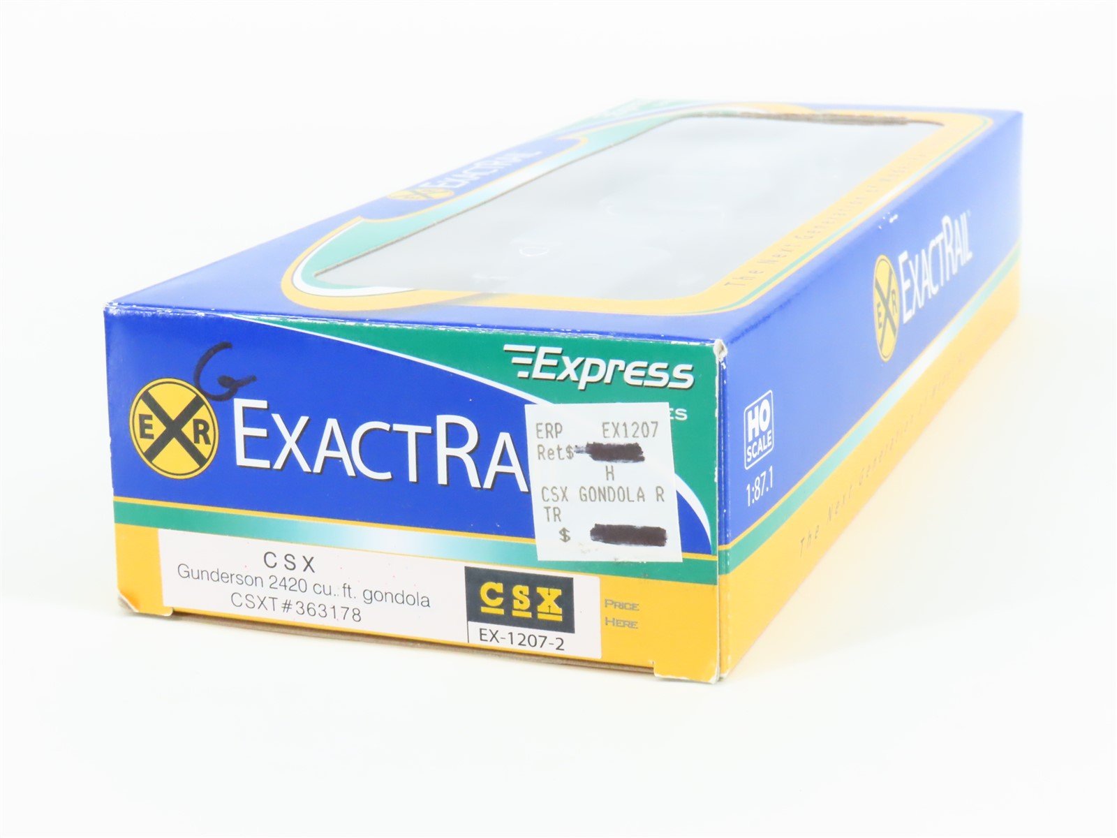 HO Scale ExactRail Express EX-1207-2 CSXT CSX Gunderson Gondola #363178