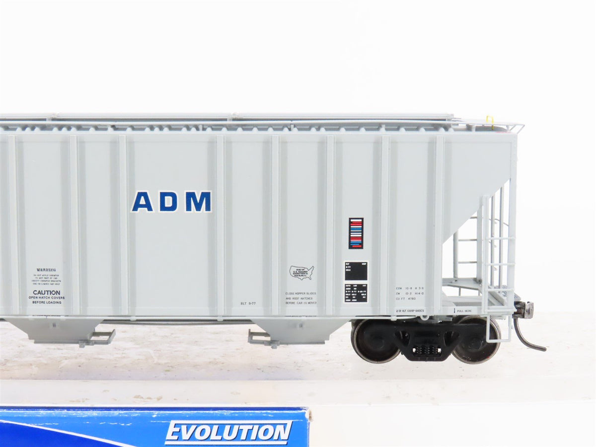 HO Scale ExactRail Evolution EE-1719-5 UELX ADM Milling Co. 3-Bay Hopper #10020