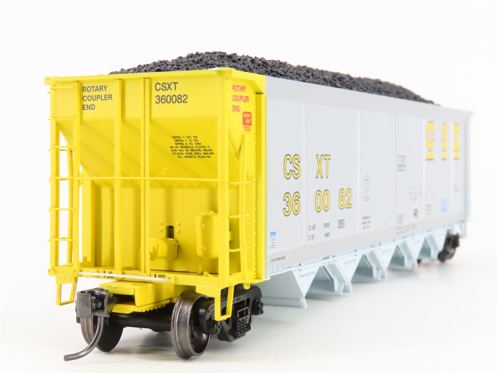 HO Scale ExactRail Evolution EE-1303-34 CSXT CSX 5-Bay Hopper #360082 w/ Load