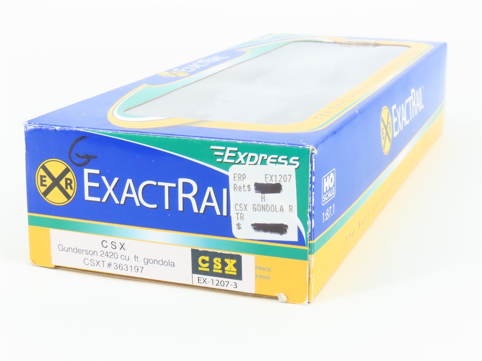 HO Scale ExactRail Express EX-1207-3 CSXT CSX Gunderson Gondola #363197