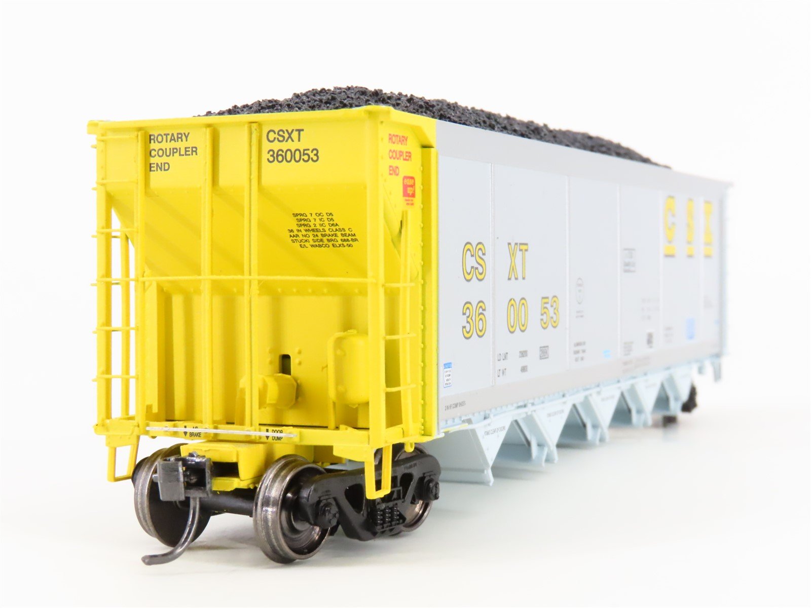 HO Scale ExactRail Evolution EE-1303-21 CSXT CSX 5-Bay Hopper #360053 w/ Load