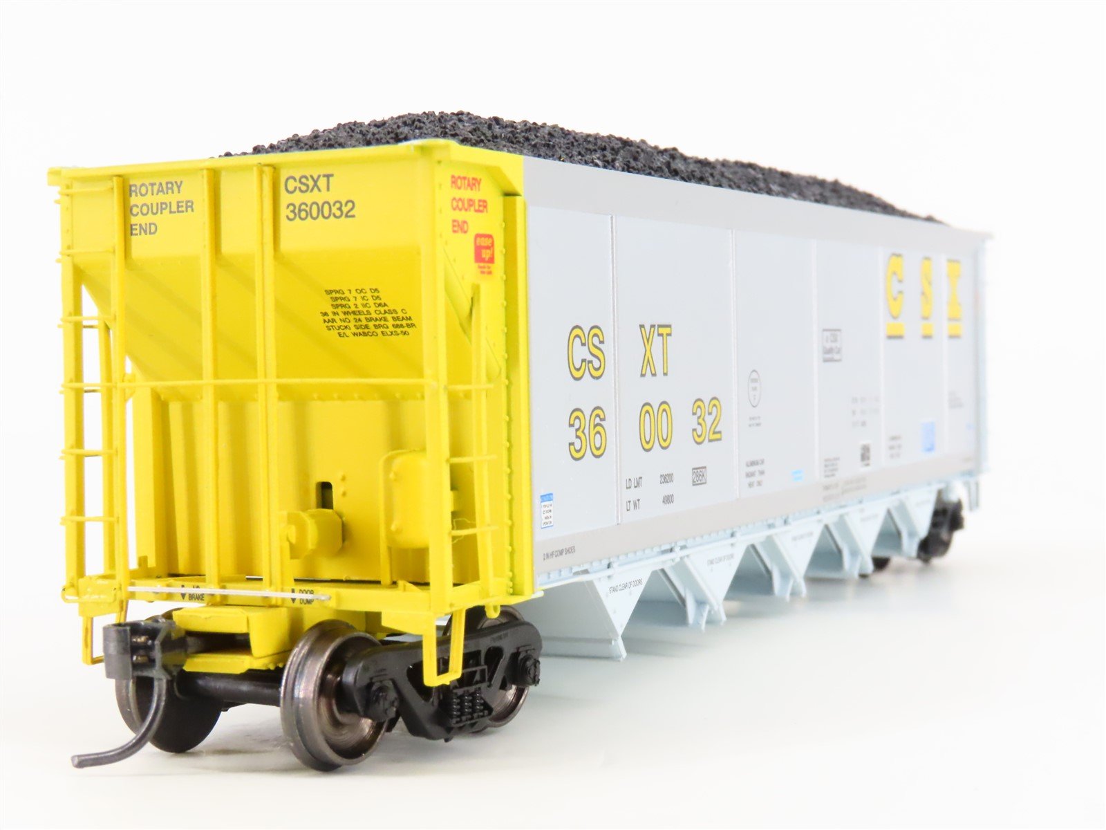 HO Scale ExactRail Evolution EE-1303-12 CSXT CSX 5-Bay Hopper #360032 w/ Load