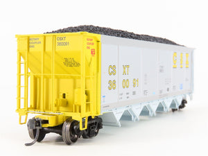 HO Scale ExactRail Evolution EE-1303-38 CSXT CSX 5-Bay Hopper #360091 w/ Load