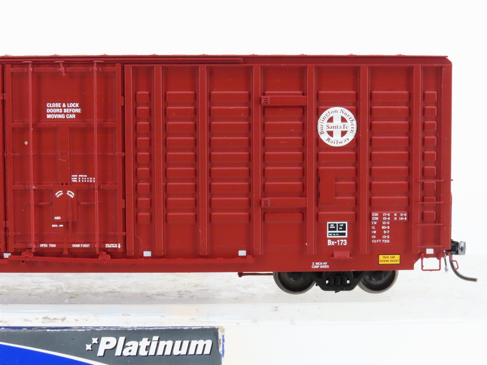 HO ExactRail Platinum EP-80608-3 BNSF Railway 60' Waffle Side Box Car #37549