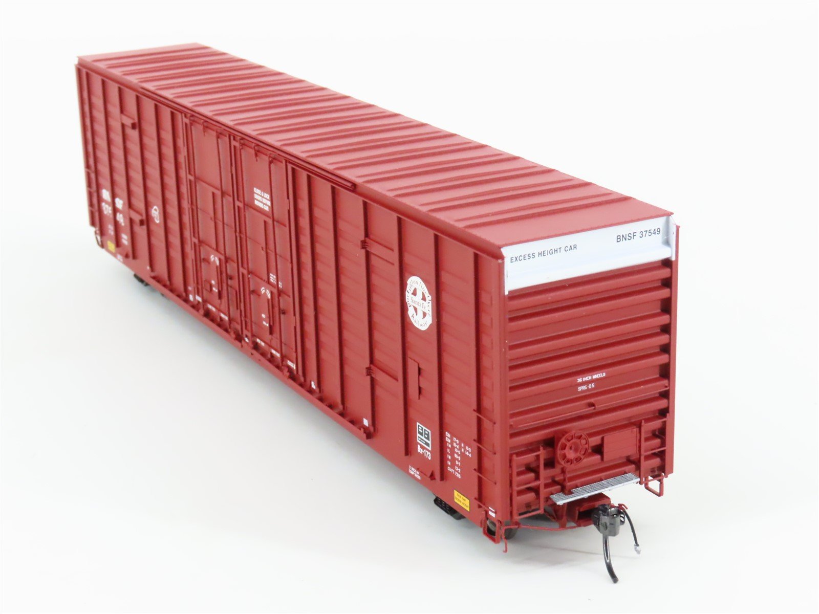 HO ExactRail Platinum EP-80608-3 BNSF Railway 60' Waffle Side Box Car #37549