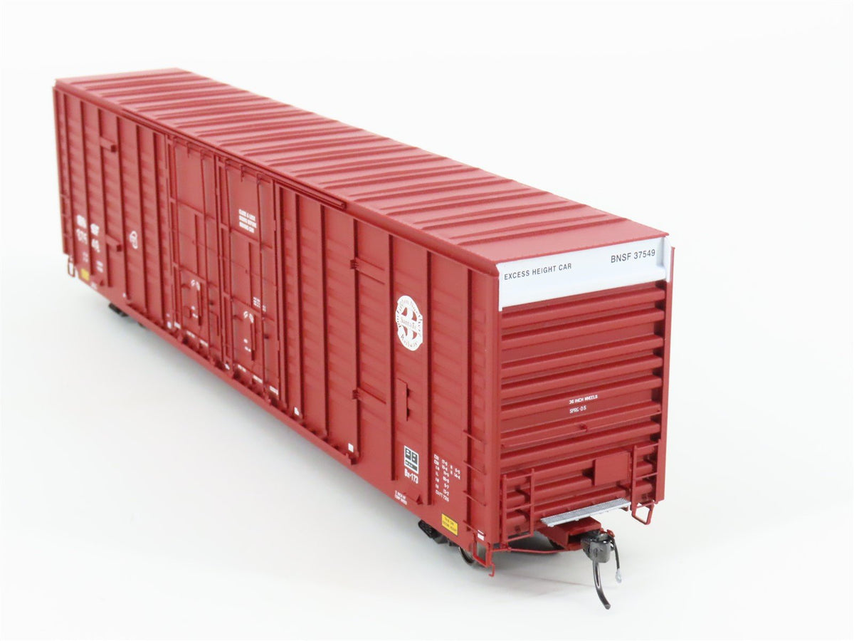 HO ExactRail Platinum EP-80608-3 BNSF Railway 60&#39; Waffle Side Box Car #37549