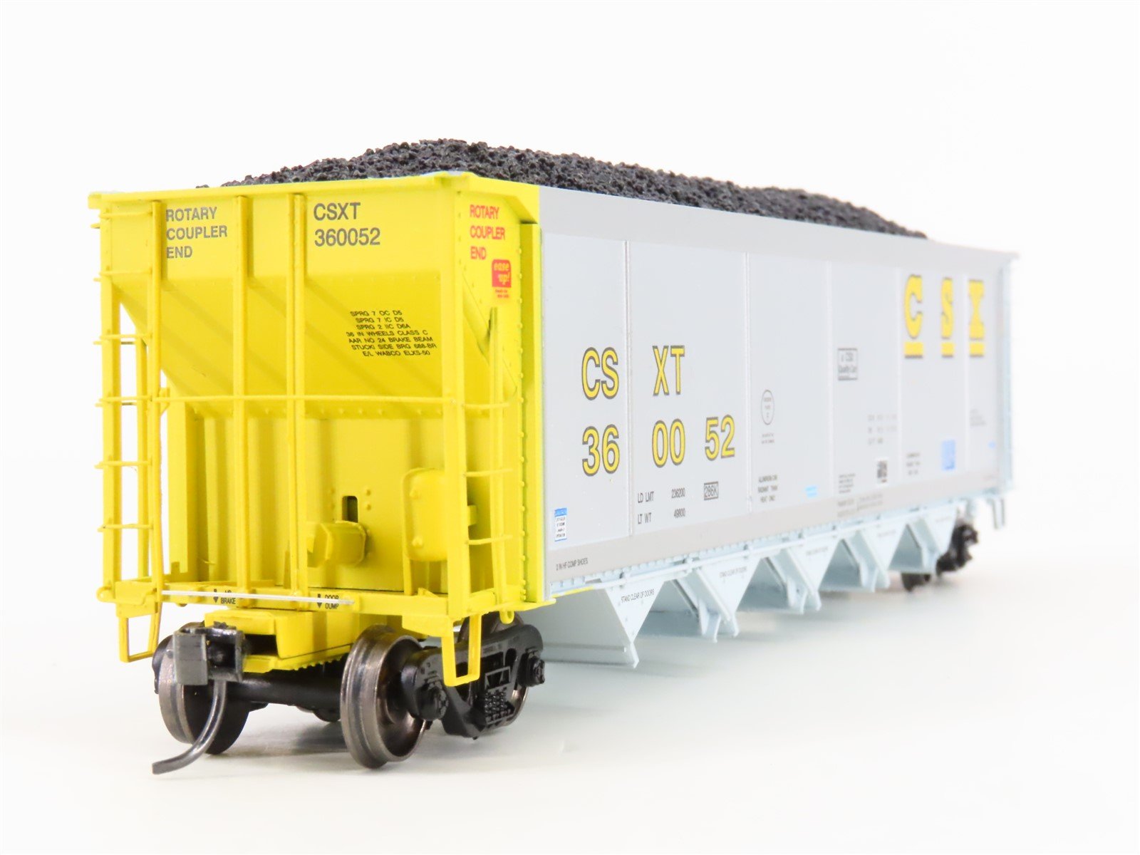 HO Scale ExactRail Evolution EE-1303-20 CSXT CSX 5-Bay Hopper #360052 w/ Load