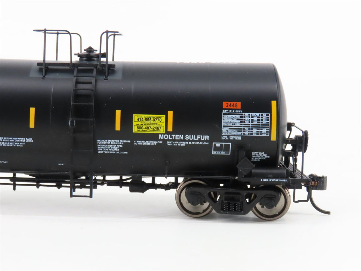 HO Scale Walthers Proto ITDX 40&#39; Trinity 14K Gallon Molten Sulfur Tank Car #6804