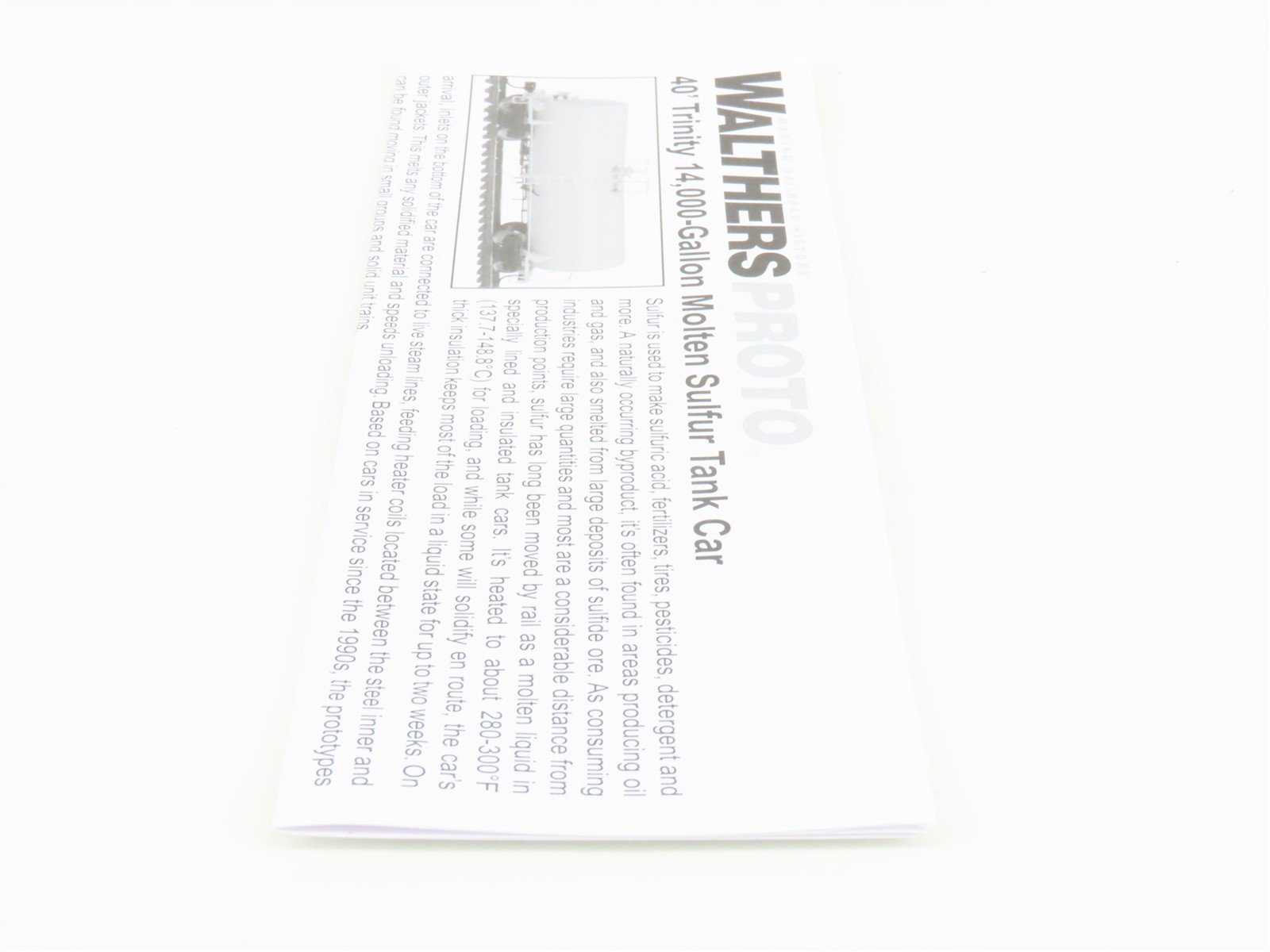 HO Walthers Proto 920-100011 TILX 40' Trinity 14K Gal. Molten Sulfur Tank Car