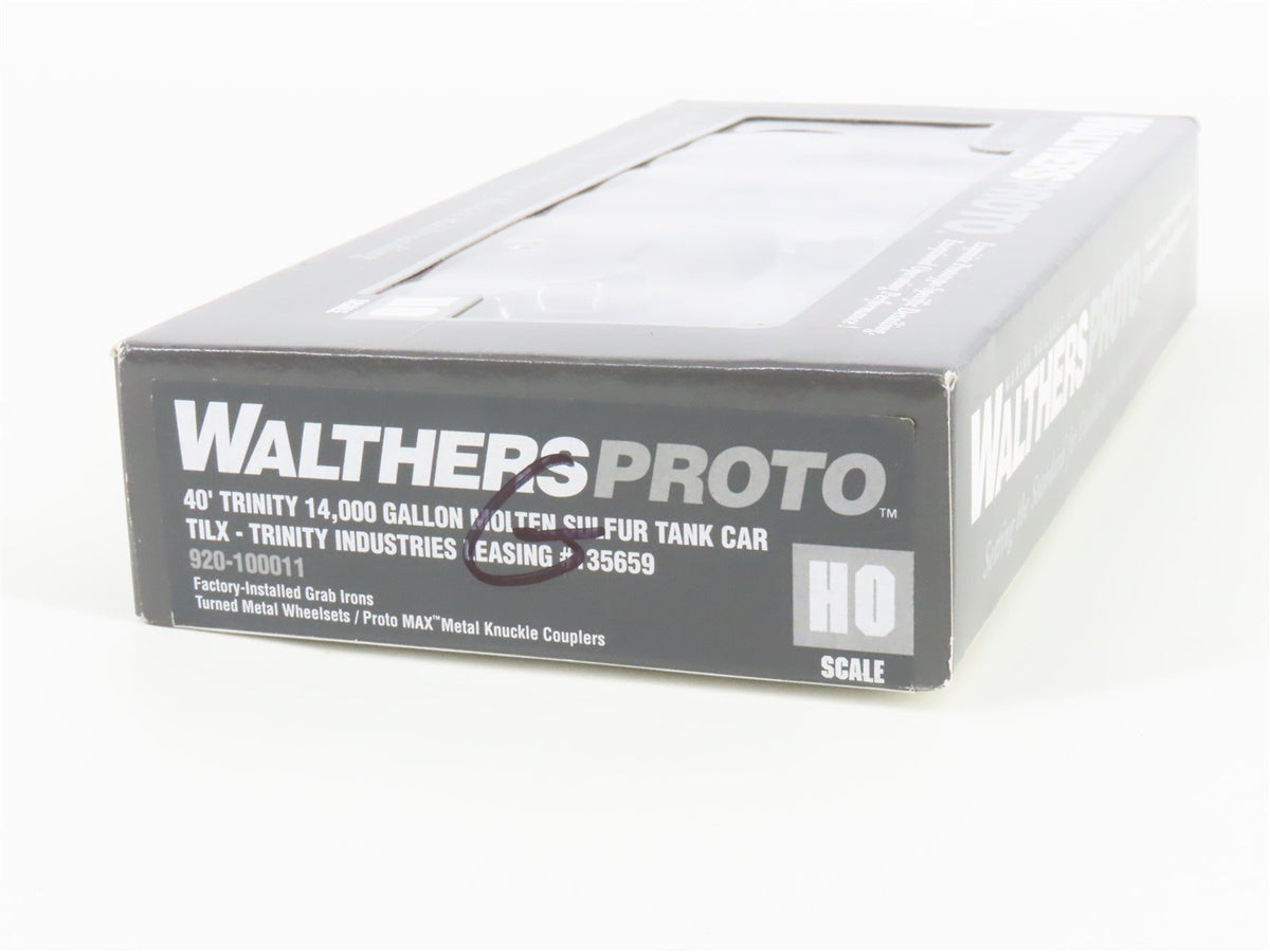 HO Walthers Proto 920-100011 TILX 40&#39; Trinity 14K Gal. Molten Sulfur Tank Car