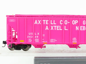 HO Walthers Proto 920-106115 USLX Axtell Co-Op Grain 3-Bay Cov'd Hopper #26229