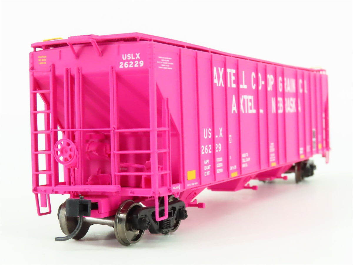HO Walthers Proto 920-106115 USLX Axtell Co-Op Grain 3-Bay Cov&#39;d Hopper #26229