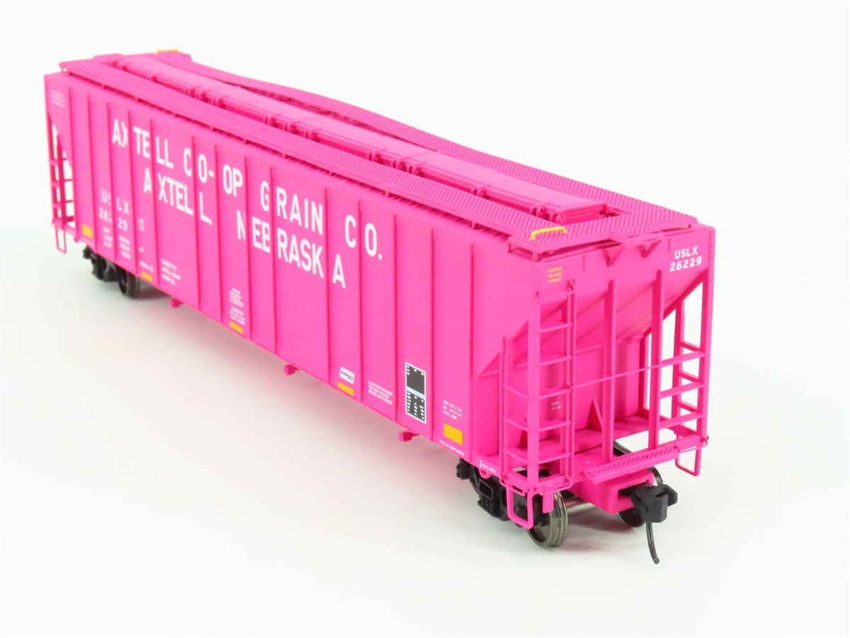 HO Walthers Proto 920-106115 USLX Axtell Co-Op Grain 3-Bay Cov&#39;d Hopper #26229