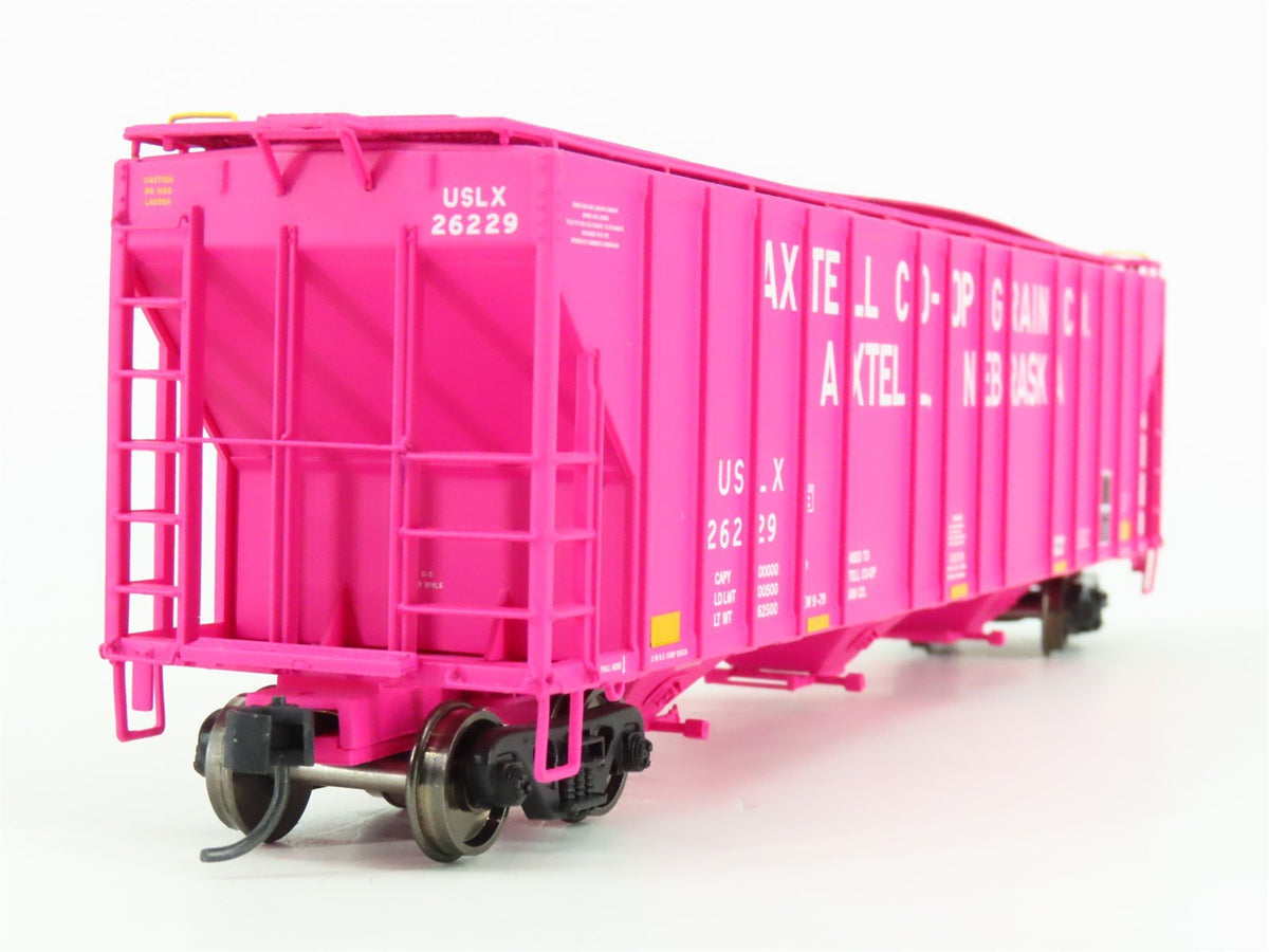 HO Walthers Proto 920-106115 USLX Axtell Co-Op Grain 3-Bay Cov&#39;d Hopper #26229