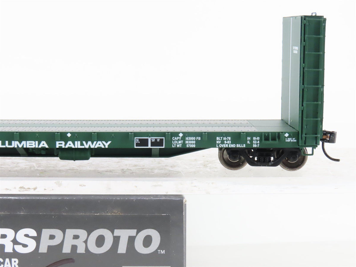 HO Scale Walthers Proto 920-104303 BCOL British Columbia Bulkhead Flat Car 17795
