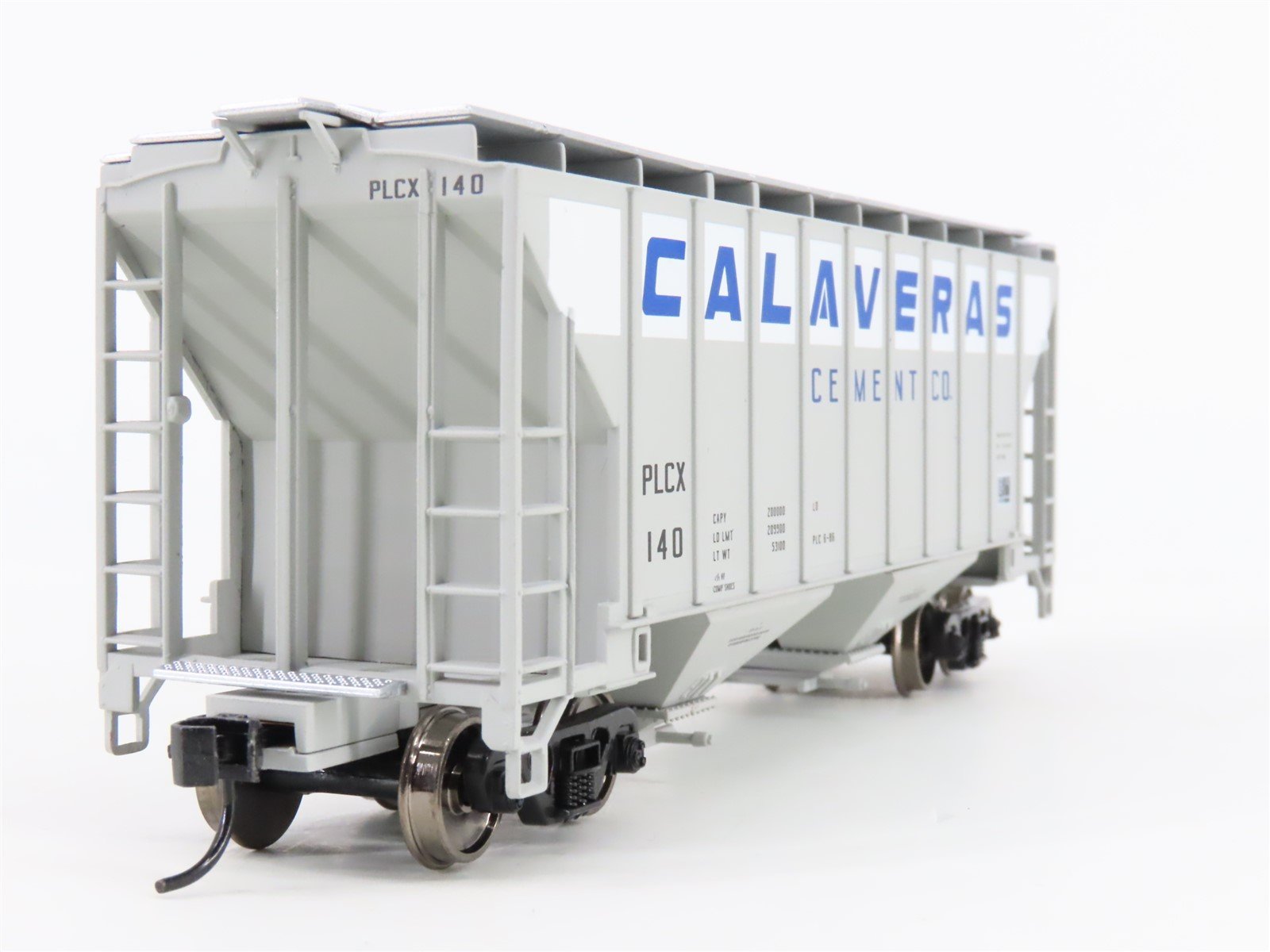 HO Walthers Gold Line 932-5388 PLCX Calaveras Cement 2-Bay Covered Hopper #140