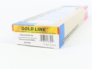 HO Walthers Gold Line 932-3165 WC Wisconsin Central Pulpwood Flat Car #38029