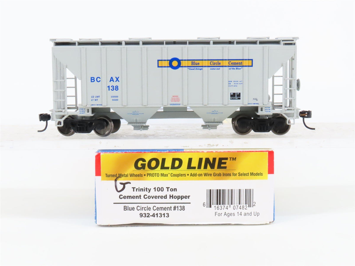 HO Scale Walthers Gold Line 932-41313 BCAX Blue Circle Cement 2-Bay Hopper #138