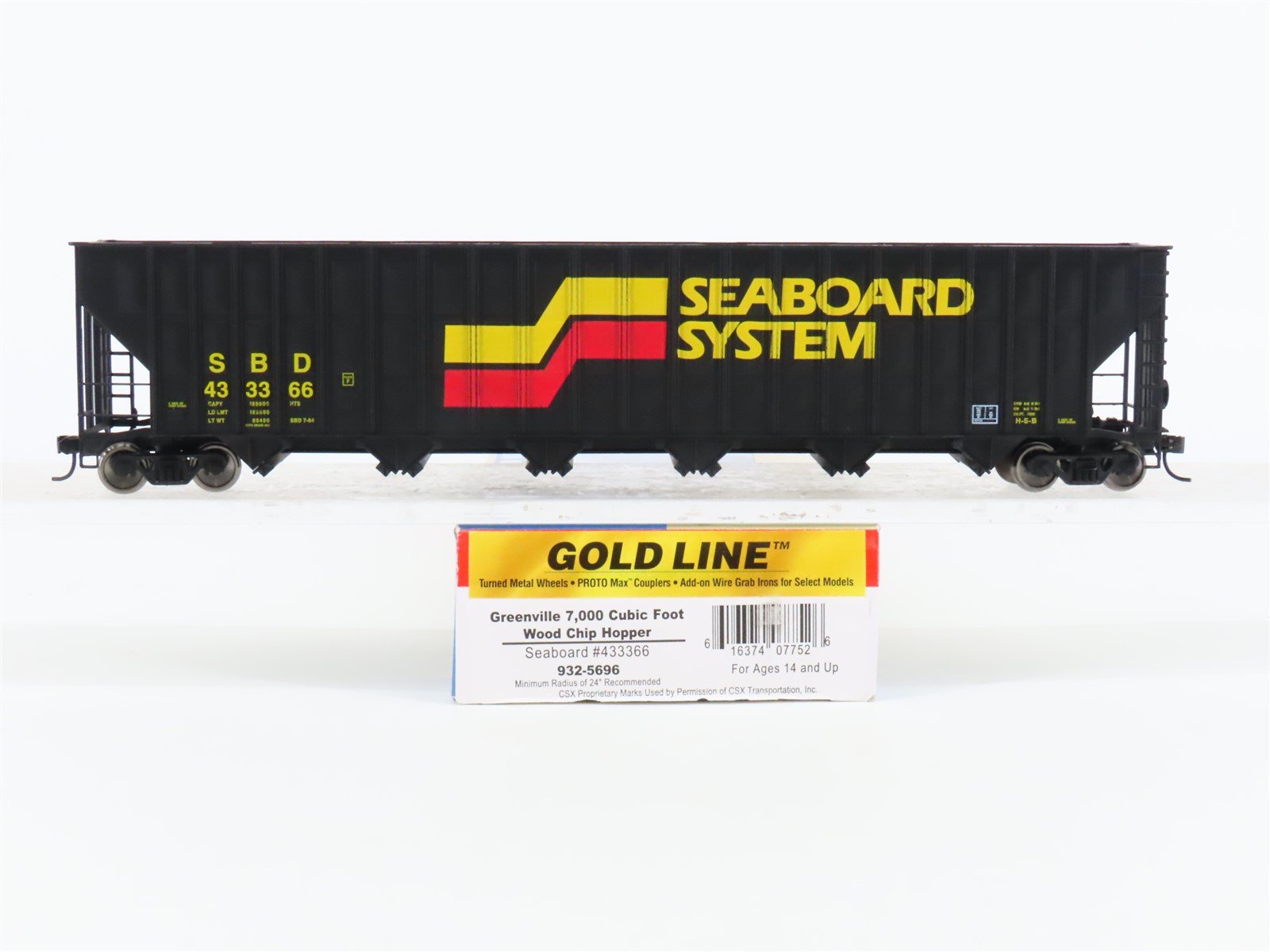 HO Scale Walthers Gold Line 932-5696 SBD Seaboard System Wood Chip Hopper 433366
