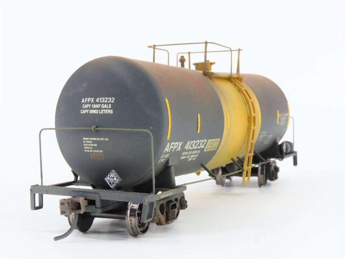HO Scale Walthers 932-7205 AFPX 16K Gal. Funnel Flow Tank Car #413232 - Custom
