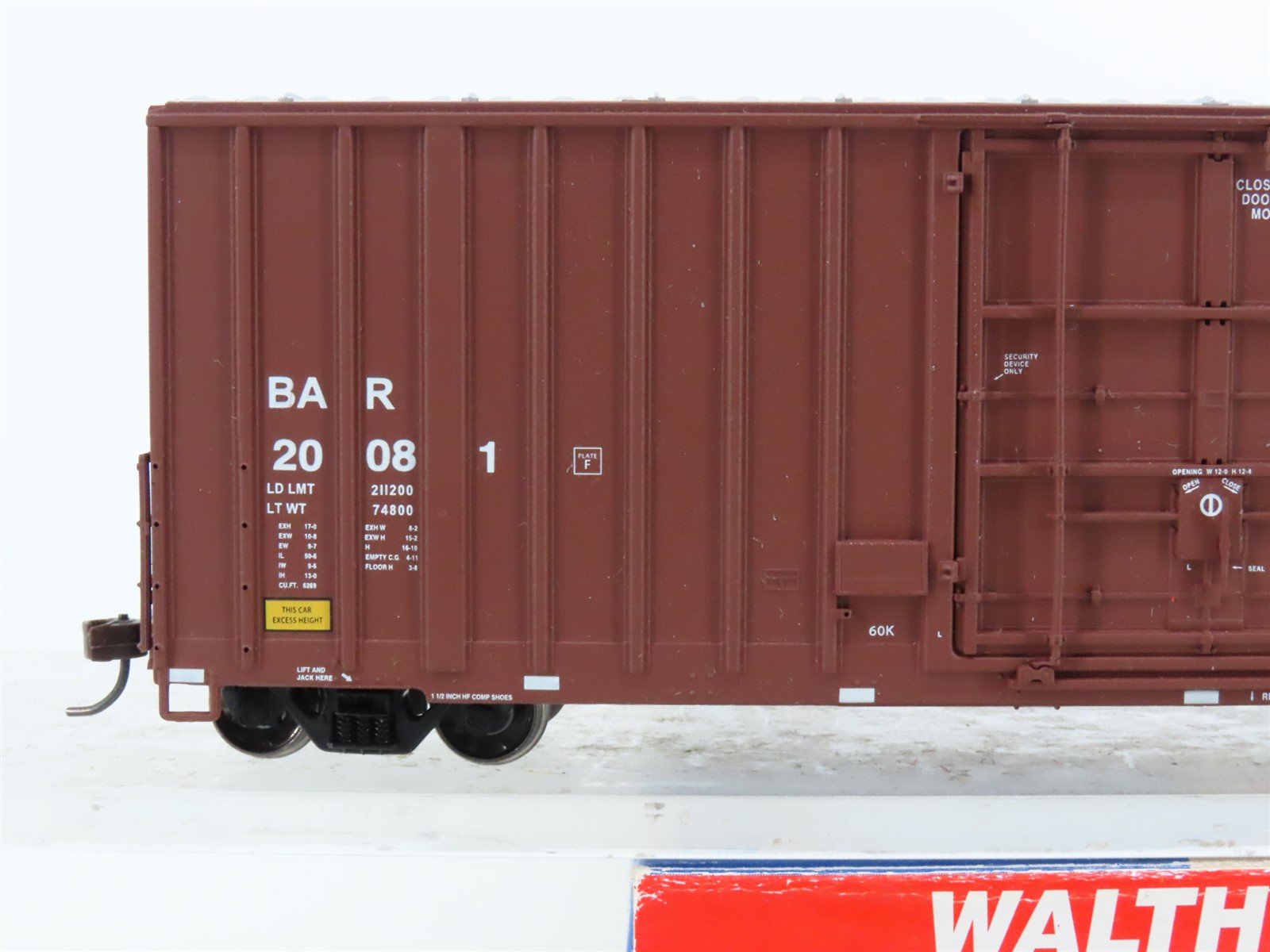 HO Scale Walthers 932-7116 BAR Gunderson 50' Hi-Cube Paper Box Car #20081