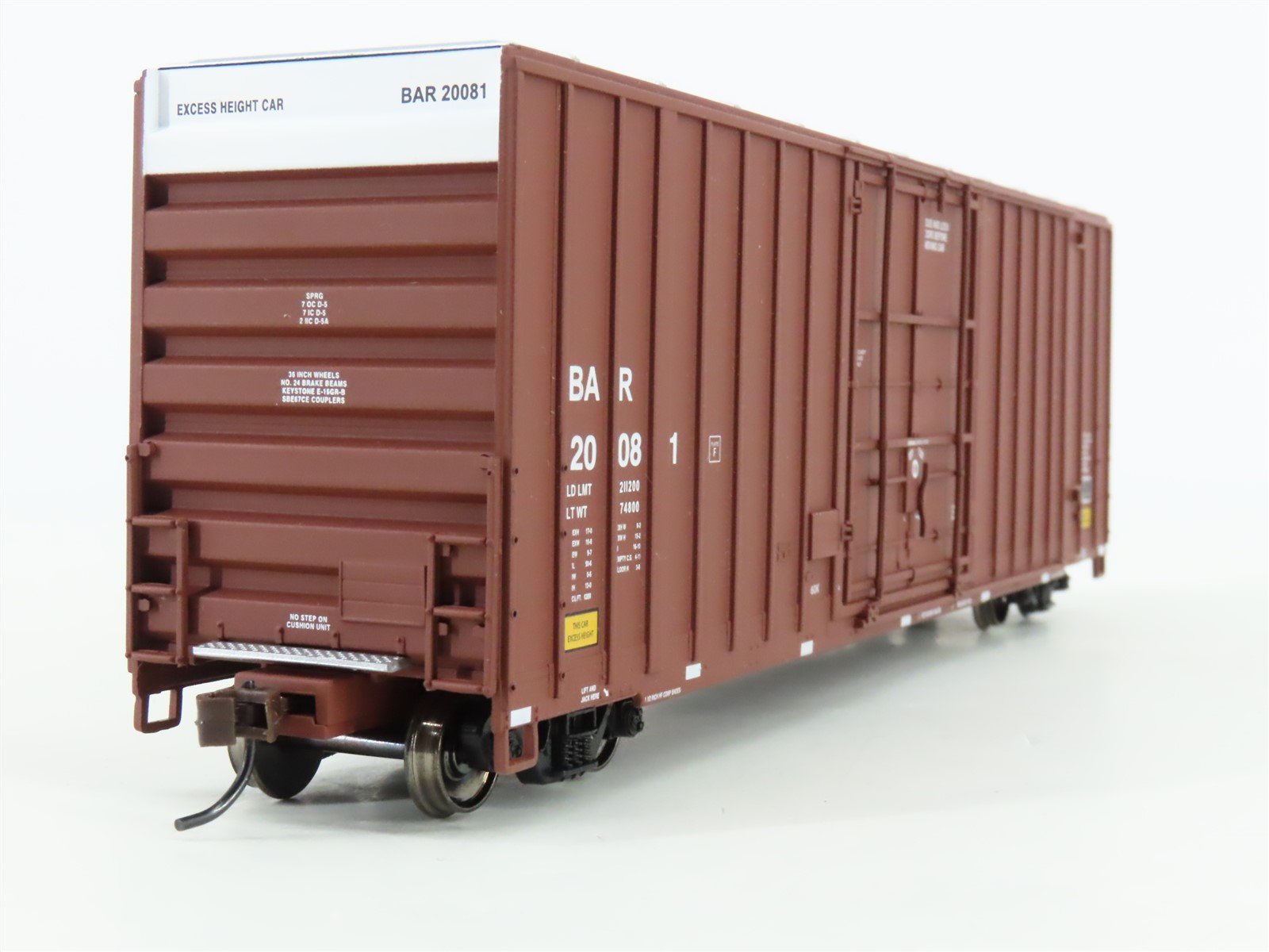 HO Scale Walthers 932-7116 BAR Gunderson 50' Hi-Cube Paper Box Car #20081