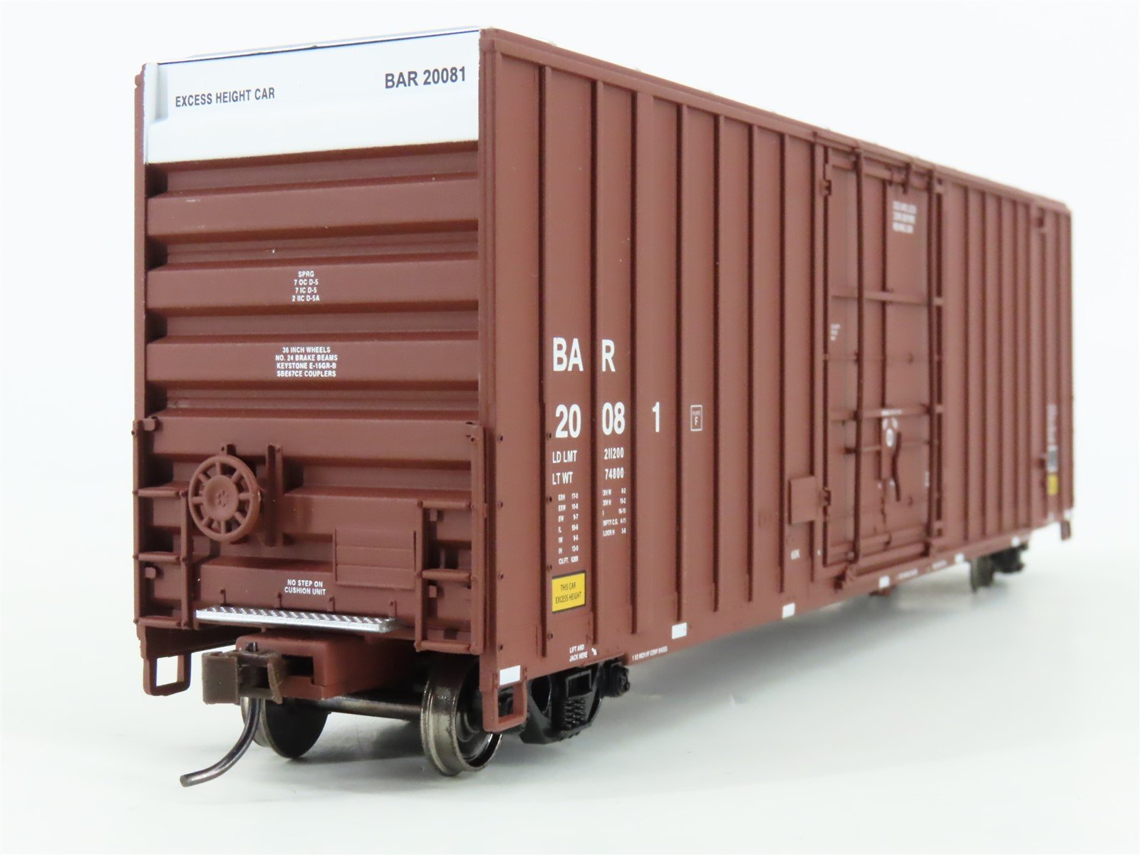 HO Scale Walthers 932-7116 BAR Gunderson 50' Hi-Cube Paper Box Car #20081