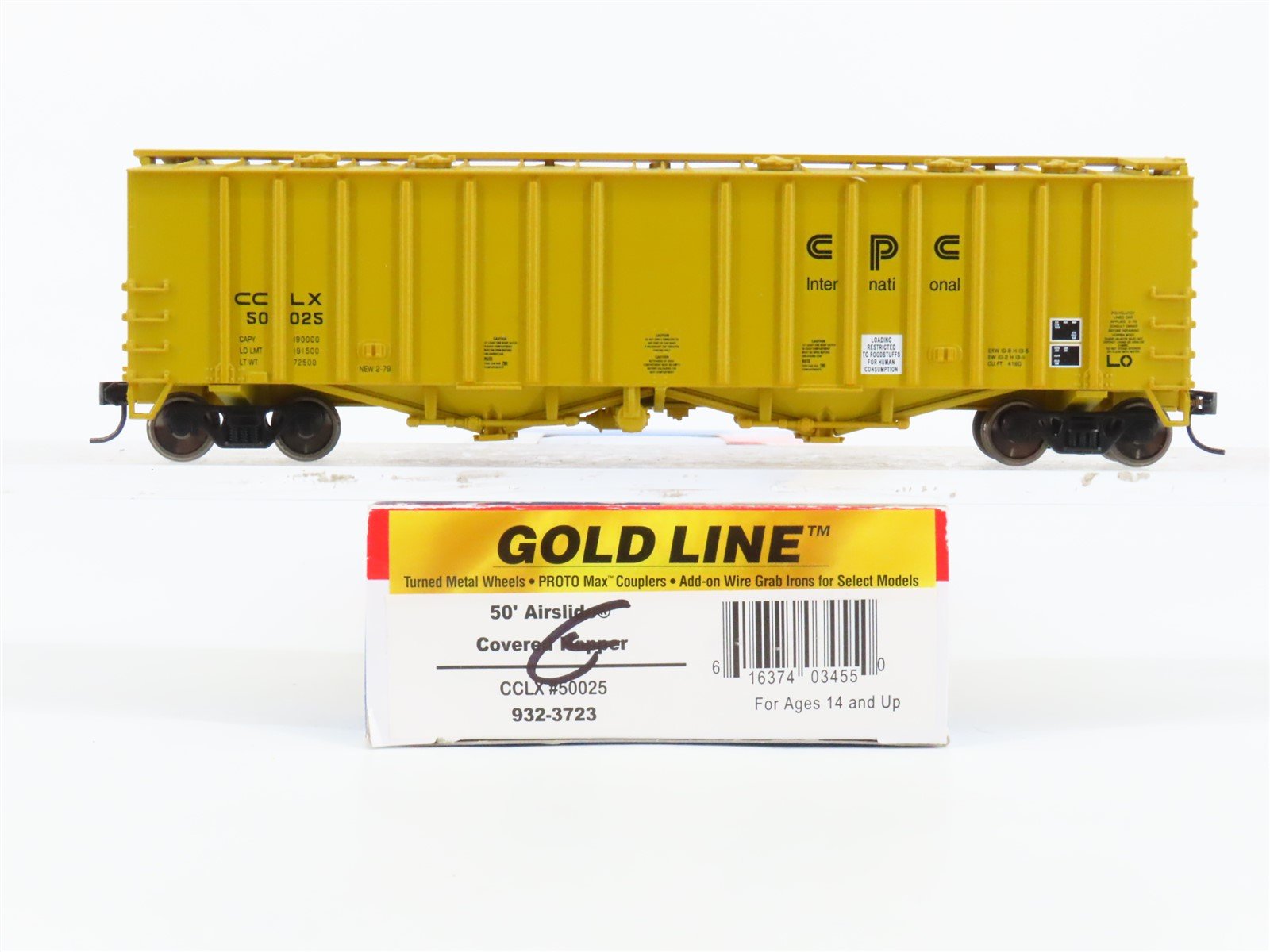 HO Scale Walthers Gold Line 932-3723 CCLX CPC Int'l 50' Airslide Hopper #50025