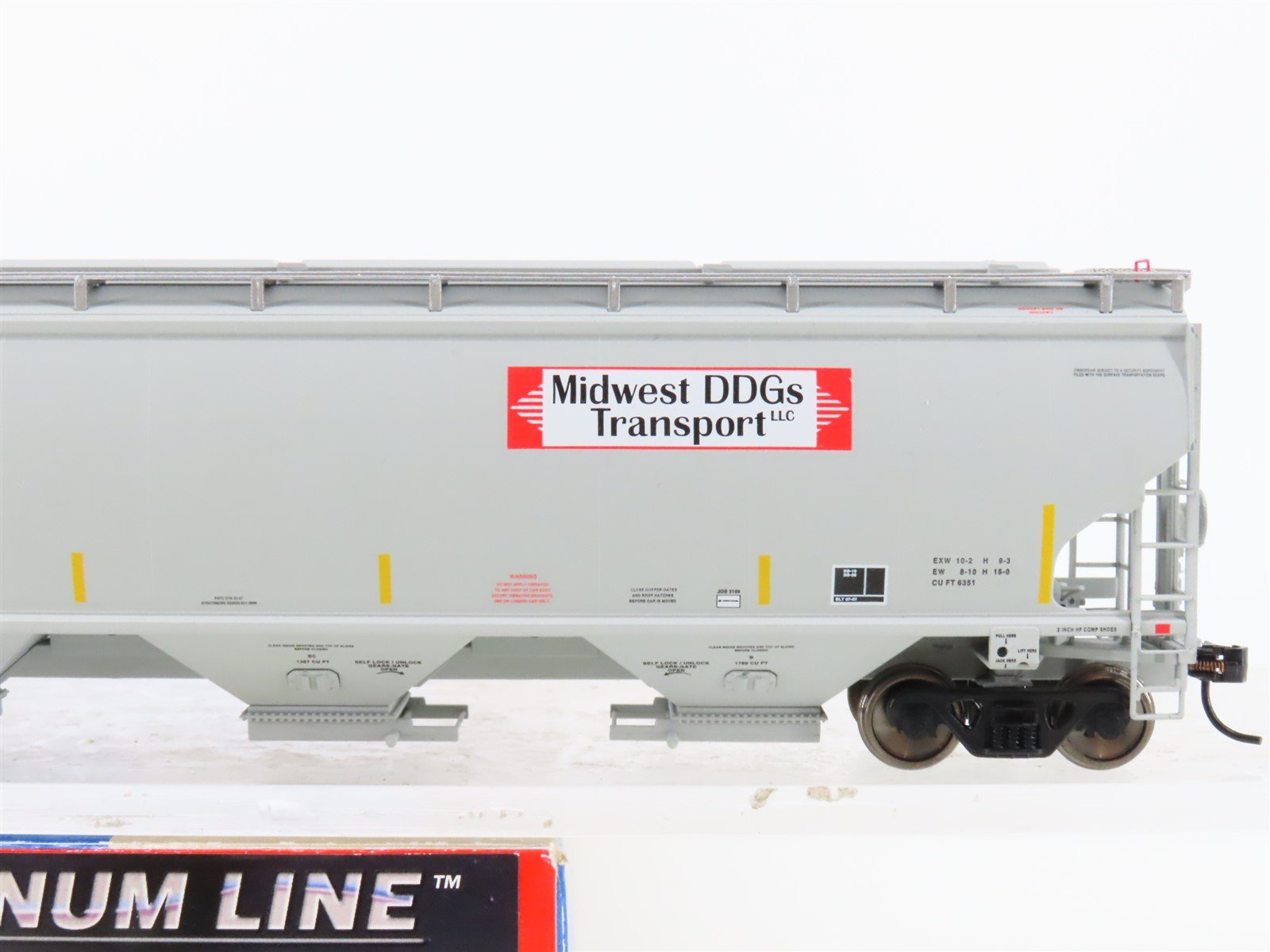 HO Walthers Platinum 932-41111 MWTX Midwest DDG Transport 4-Bay Hopper #212656