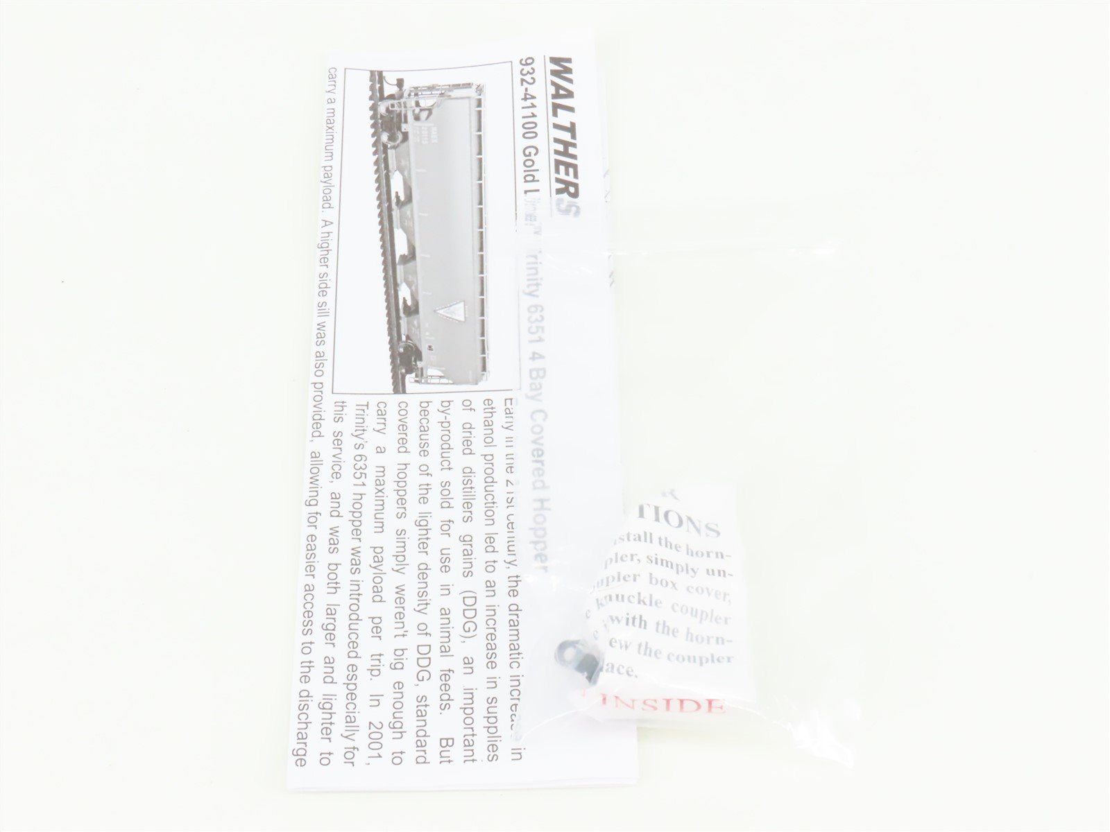 HO Walthers Platinum 932-41111 MWTX Midwest DDG Transport 4-Bay Hopper #212656