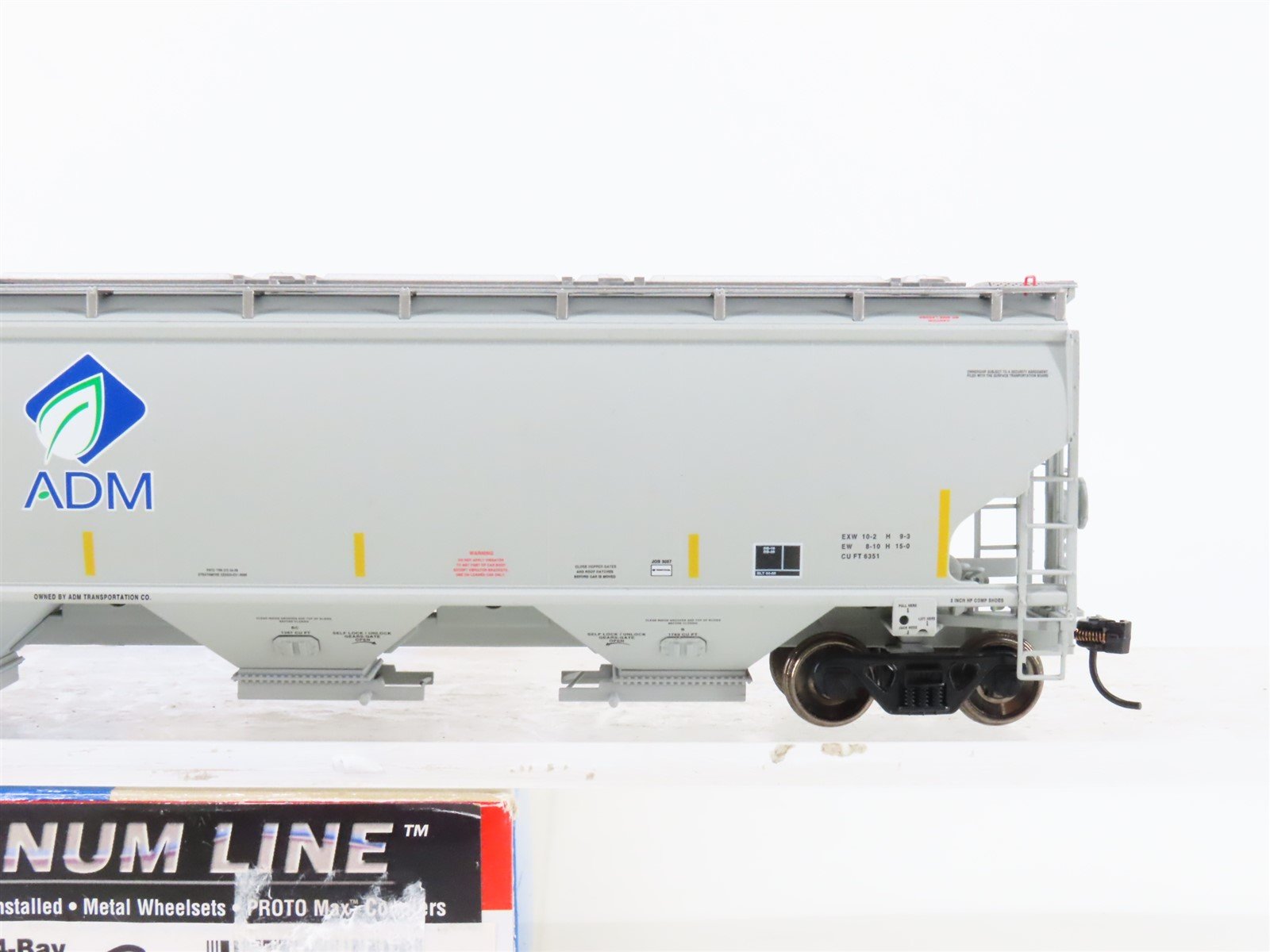 HO Scale Walthers Platinum 932-41106 ADMX ADM Trinity 6351 4-Bay Hopper #63496