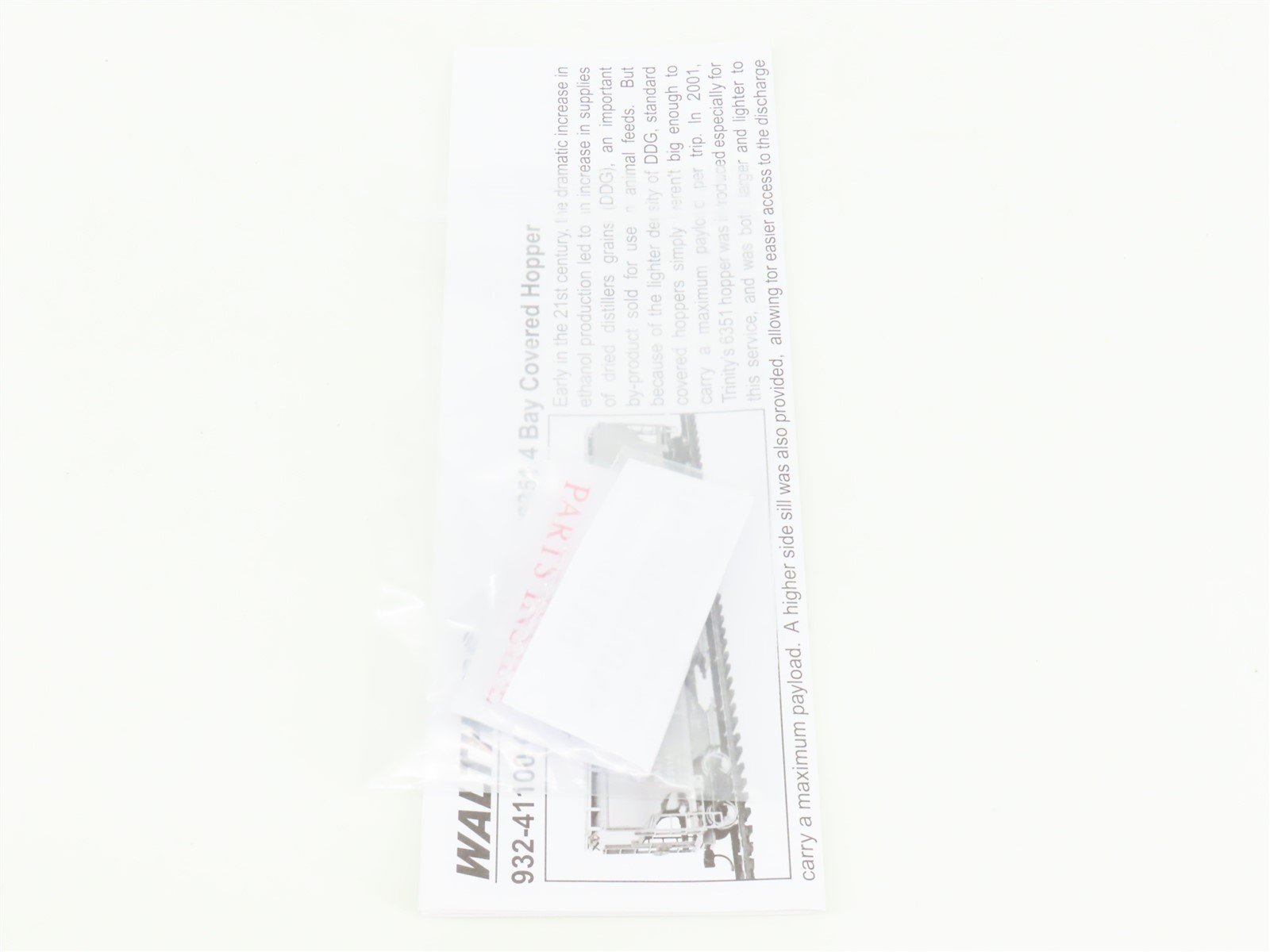 HO Scale Walthers Platinum 932-41106 ADMX ADM Trinity 6351 4-Bay Hopper #63496