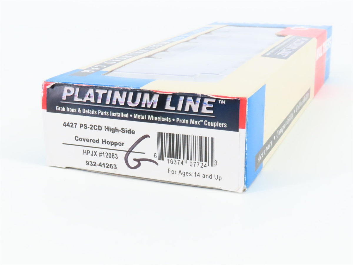 HO Scale Walthers Platinum 932-41263 HJPX 3-Bay High-Side Covered Hopper #12083