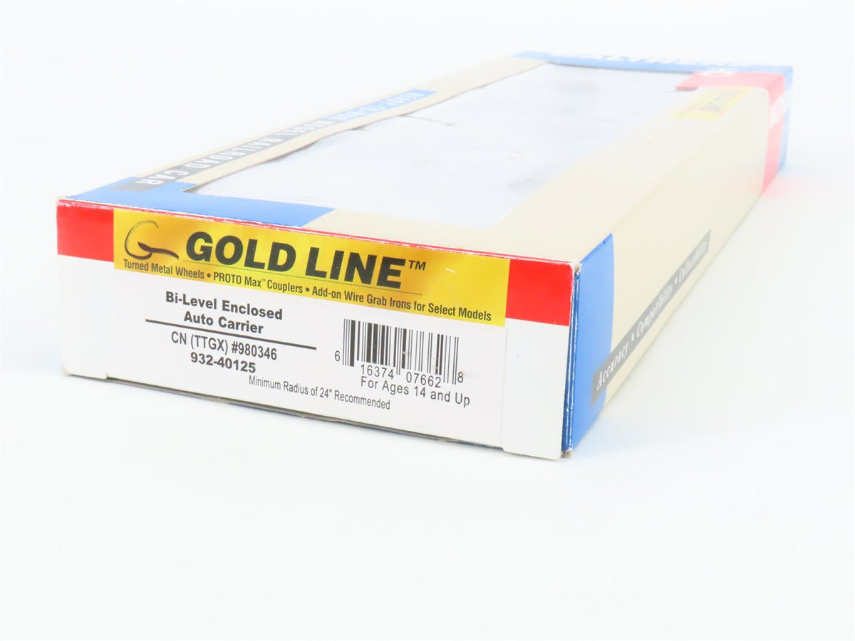 HO Walthers Gold Line 932-40125 TTGX CN Bi-Level Enclosed Auto Carrier #980346
