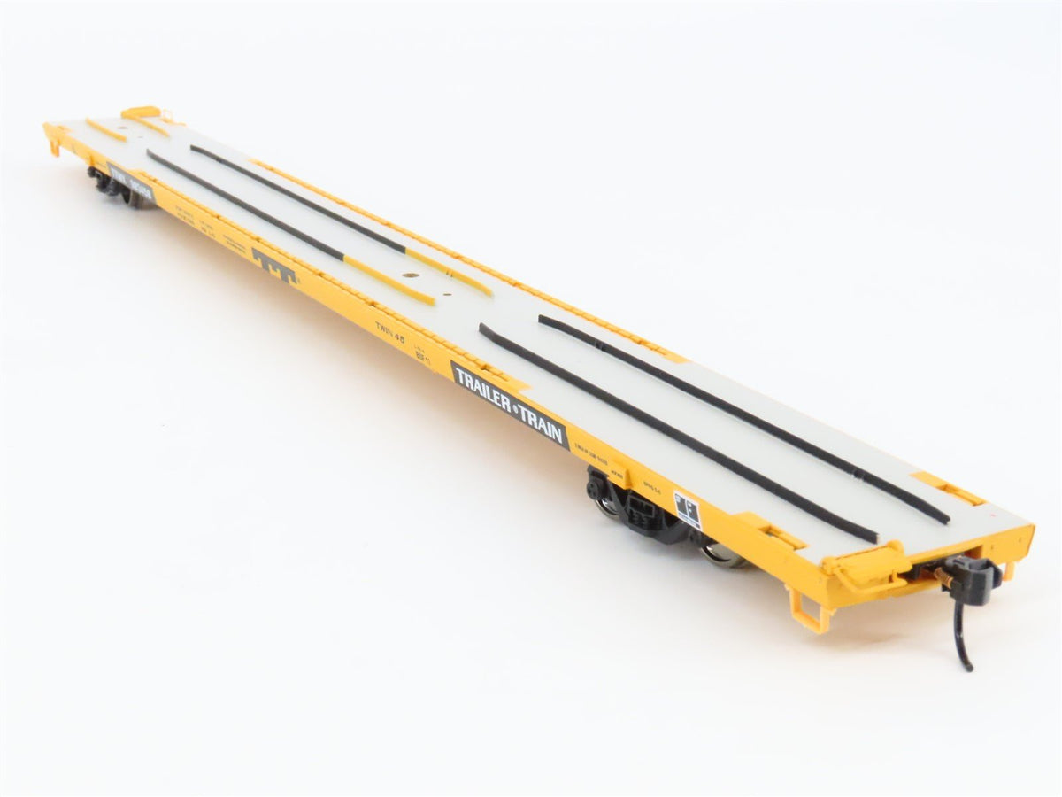 HO Scale Walthers Gold Line 932-40805 TTWX TTX Flat Car w/ ACF Hitches #973458