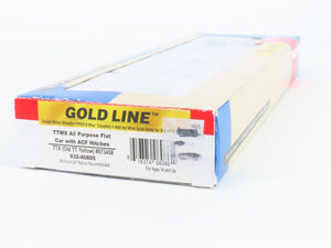 HO Scale Walthers Gold Line 932-40805 TTWX TTX Flat Car w/ ACF Hitches #973458
