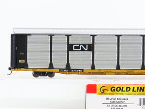 HO Walthers Gold Line 932-40126 TTGX CN Bi-Level Enclosed Auto Carrier #974216