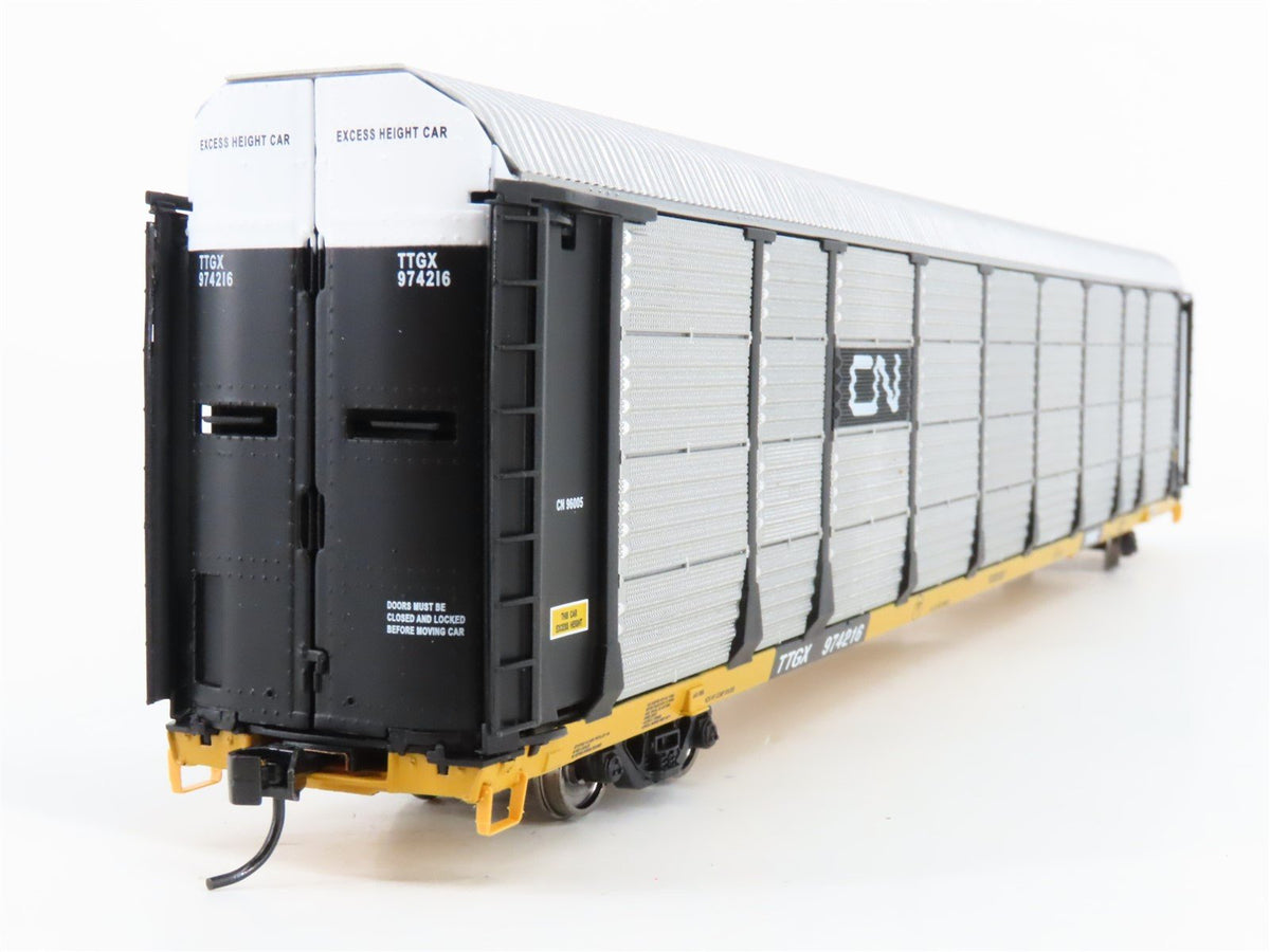 HO Walthers Gold Line 932-40126 TTGX CN Bi-Level Enclosed Auto Carrier #974216