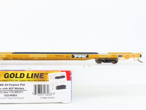 HO Scale Walthers Gold Line 932-40803 TTWX TTX Flat Car w/ ACF Hitches #993511