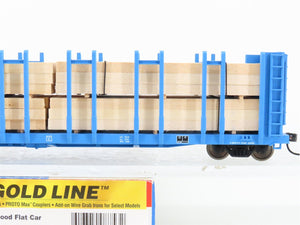 HO Walthers Gold Line 932-3166 GPSX Georgia Pacific Pulpwood Flat Car #456