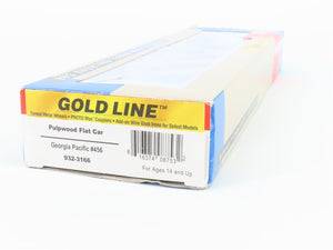 HO Walthers Gold Line 932-3166 GPSX Georgia Pacific Pulpwood Flat Car #456