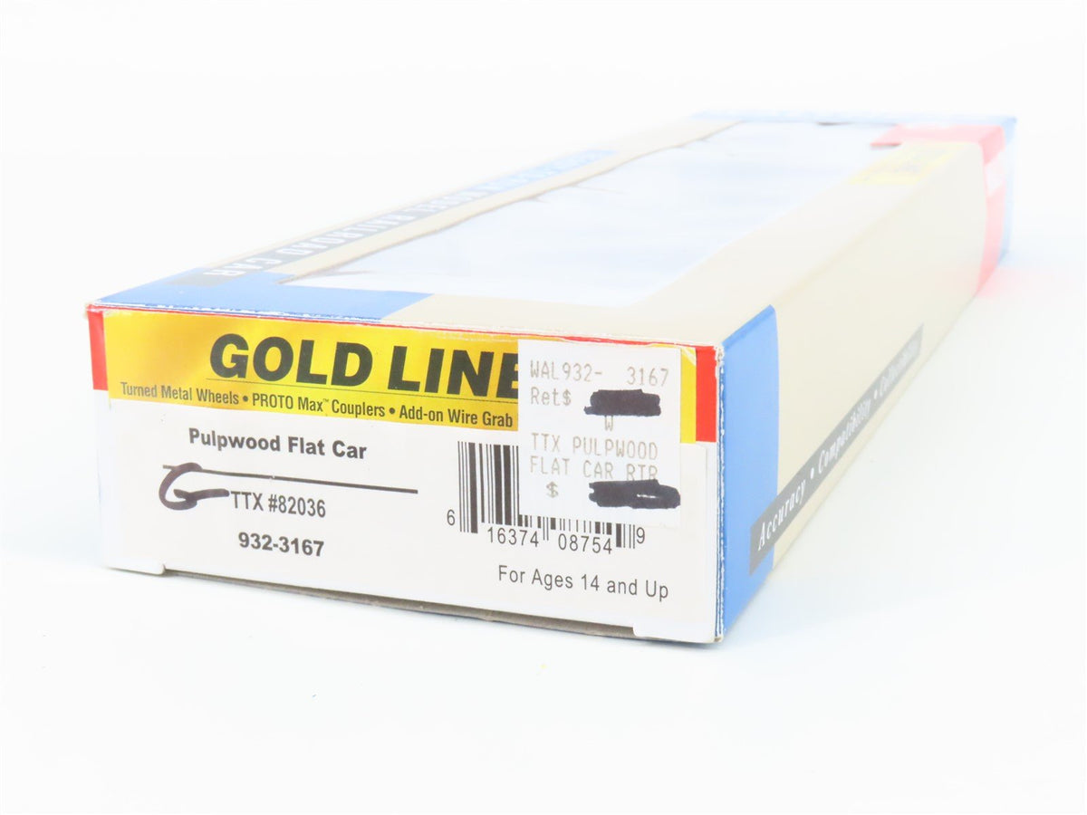 HO Walthers Gold Line 932-3167 TTPX TTX Pulpwood Flat Car #8203 w/ Custom Load