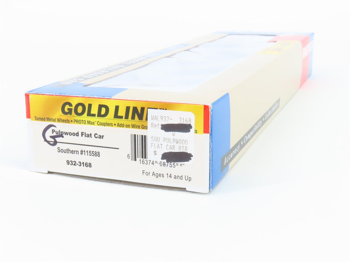 HO Walthers Gold Line SOU Southern Pulpwood Flat Car #115579 w/ Custom Load