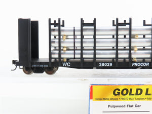 HO Walthers Gold Line 932-3165 WC Wisconsin Central Pulpwood Flat Car #38029
