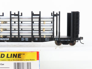 HO Walthers Gold Line 932-3165 WC Wisconsin Central Pulpwood Flat Car #38029